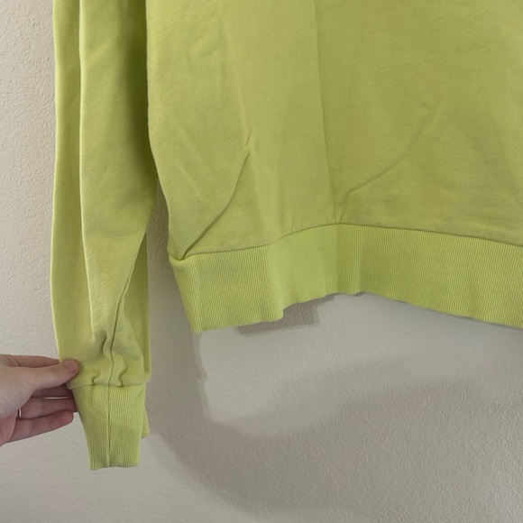 Pistola Kirsten Shoulder Pad Sweatshirt Citron Yellow Neon Women’s Sz Small Crew - Picture 6 of 13